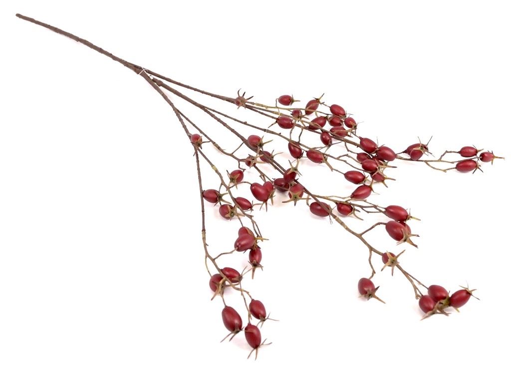 DZIKA RÓŻA Z OWOCAMI GAŁĄZKA 102CM BURGUNDY
