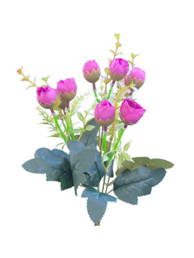 RÓŻA MINI BUKIET DODATKI CV35744 32CM BEAUTY PINK