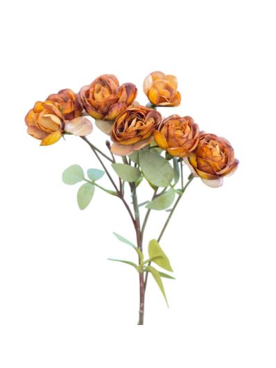 RÓŻA DROBNA - GAŁĄZKA 50CM CV42060 YELLOW BROWN