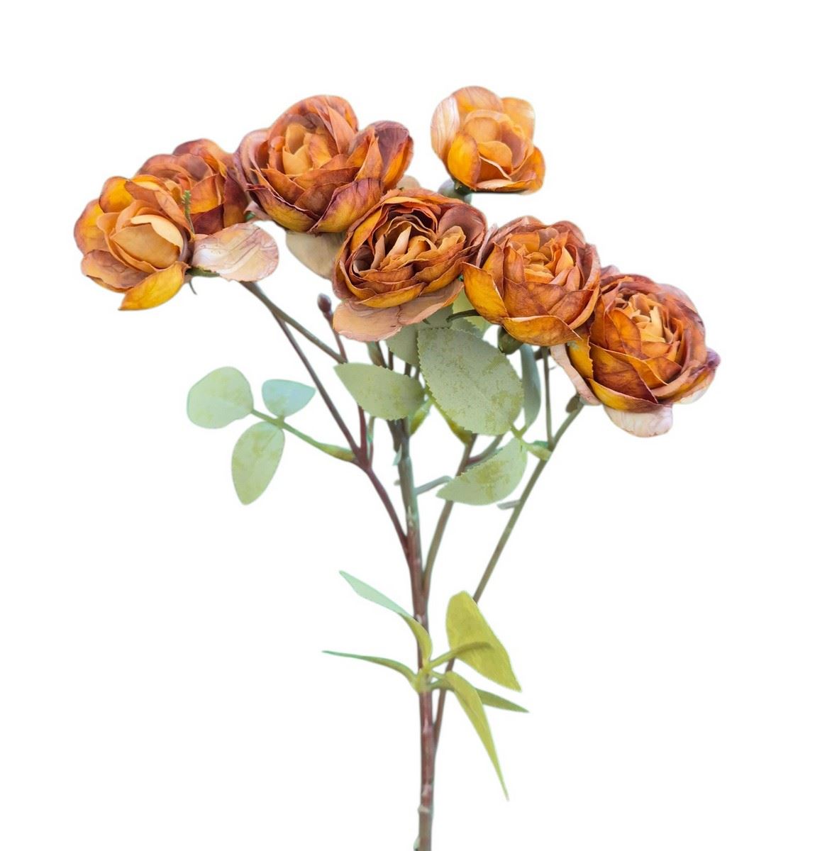 RÓŻA DROBNA - GAŁĄZKA 50CM CV42060 YELLOW BROWN
