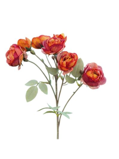 RÓŻA DROBNA - GAŁĄZKA 50CM CV42060 ORANGE TEA