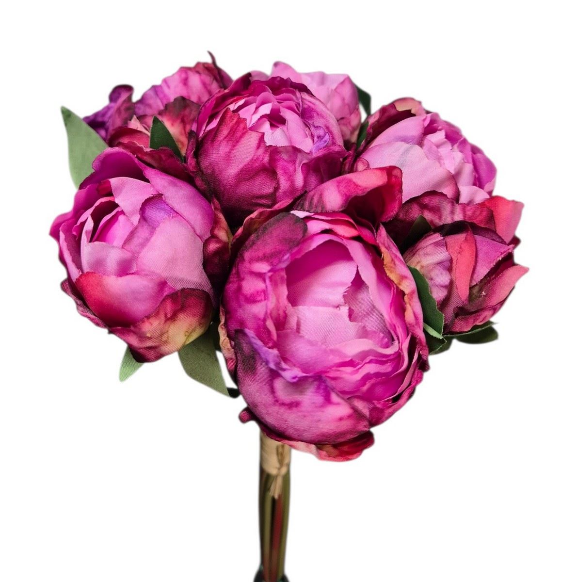 PEONIA PĘCZEK 36CM 9 KWIATÓW CV40939 FUCHSIA