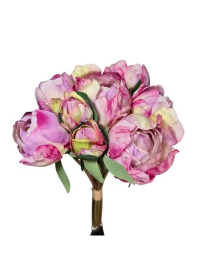 PEONIA PĘCZEK 36CM 9 KWIATÓW CV40939 BEAUTY VIOLET