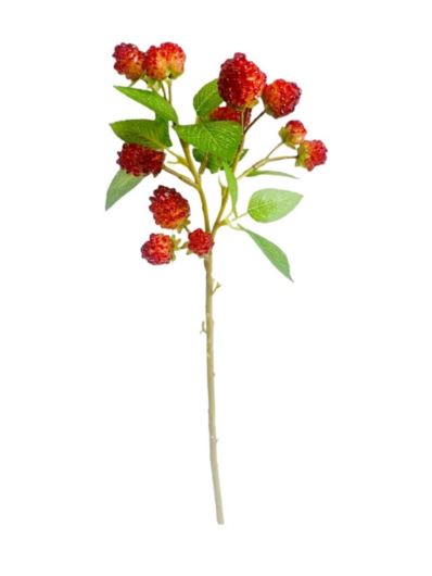 JEŻYNA - MALINA GAŁĄZKA Z OWOCAMI 40CM RED