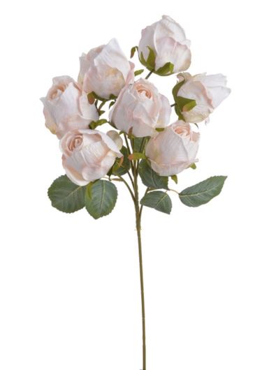 RÓŻA VINTAGE GAŁĄZKA 7KWIATÓW 54CM OLD CREAM LT PK