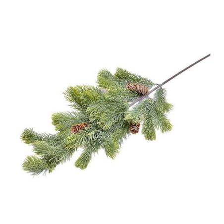 ŚWIERK GAŁĄZKA Z SZYSKĄ 62CM POWDER GREEN