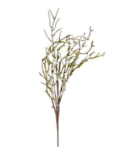 GAŁĄZKA POKRYTA MCHEM Z LODEM 69CM GREEN ICE