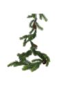 GIRLANDA ŚWIĄTECZNA ŚWIERK Z SZYSZKAMI 170CM GREEN