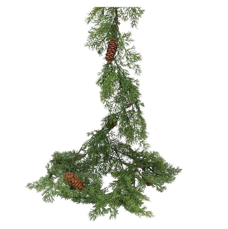 GIRLANDA ŚWIĄTECZNA - JAŁOWIEC SZYSZKA 170CM GREEN