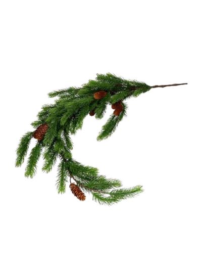 ŚWIERK ZWIS Z SZYSZKAMI 105CM NATURAL GREEN