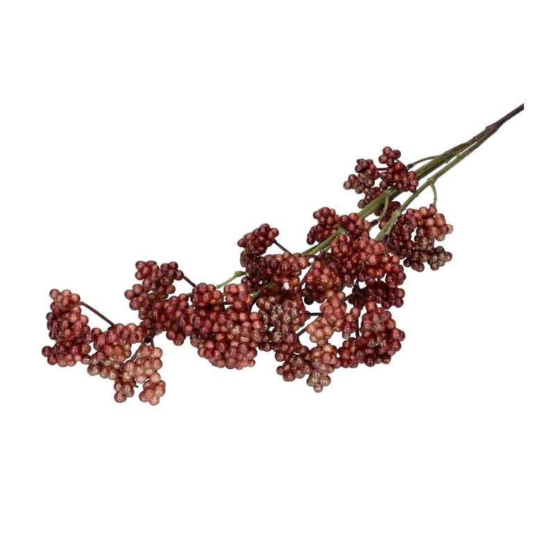GAŁĄZKA Z OWOCAMI 75CM CHOCOLATE BURGUNDY