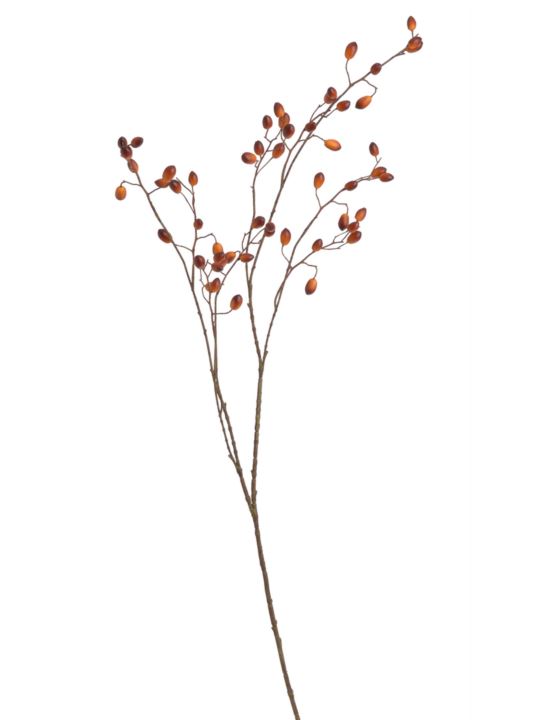 DZIKA RÓŻA Z OWOCAMI GAŁĄZKA 120CM  BROWN LT BROWN