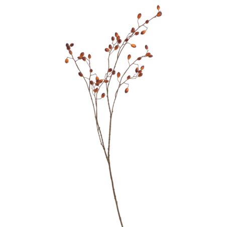 DZIKA RÓŻA Z OWOCAMI GAŁĄZKA 120CM  BROWN LT BROWN
