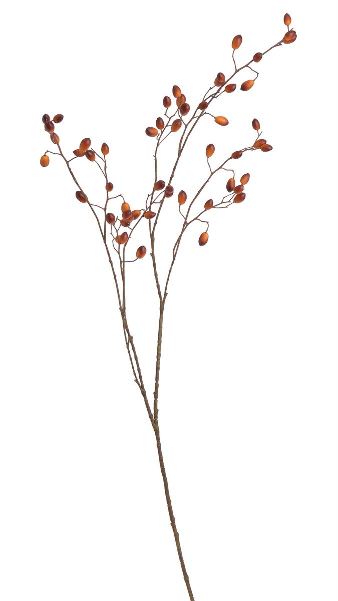 DZIKA RÓŻA Z OWOCAMI GAŁĄZKA 120CM  BROWN LT BROWN
