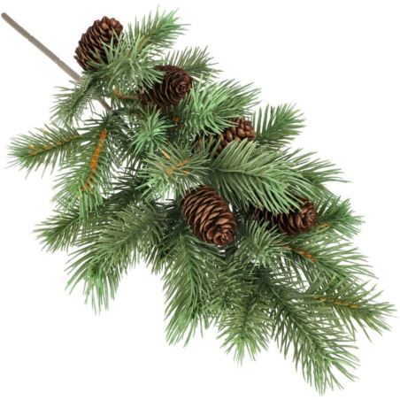 ŚWIERK Z SZYSZKAMI GAŁĄZKA 45CM /0003 GREEN