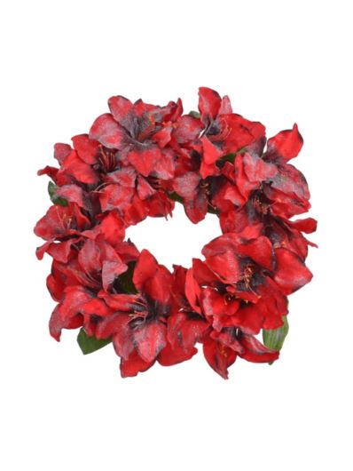 WIANEK Z AMARYLISA OSZRONIONY MROZEM 50CM RED