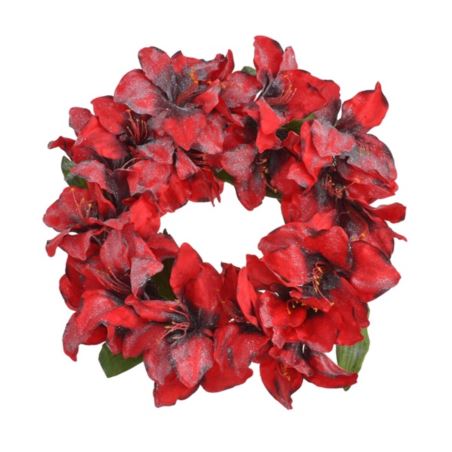 WIANEK Z AMARYLISA OSZRONIONY MROZEM 50CM RED