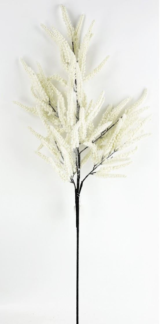 AMARANTUS - SZARŁAT GAŁĄZKA 102CM FLOCK CREAM WH