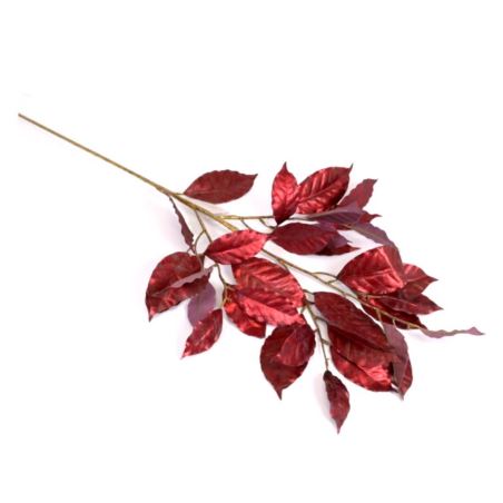 LIŚCIE METALIZOWANE GAŁĄZKA 104CM RED BURGUNDY