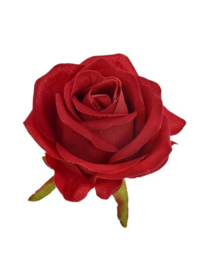 RÓŻA GŁOWA - VELVET 7,5CM ART273 RUBIN