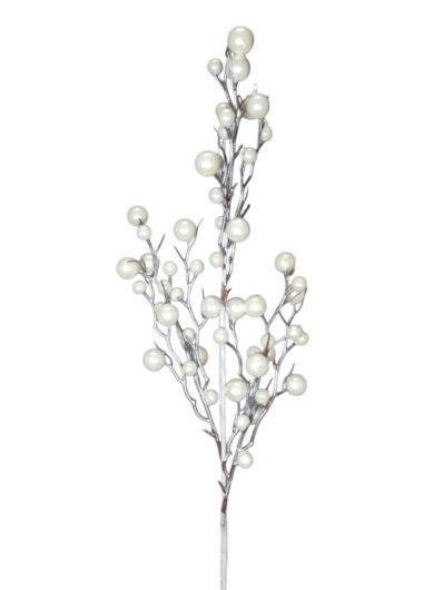 KULKI PERŁOWE GAŁĄZKA 66CM PERL WHITE