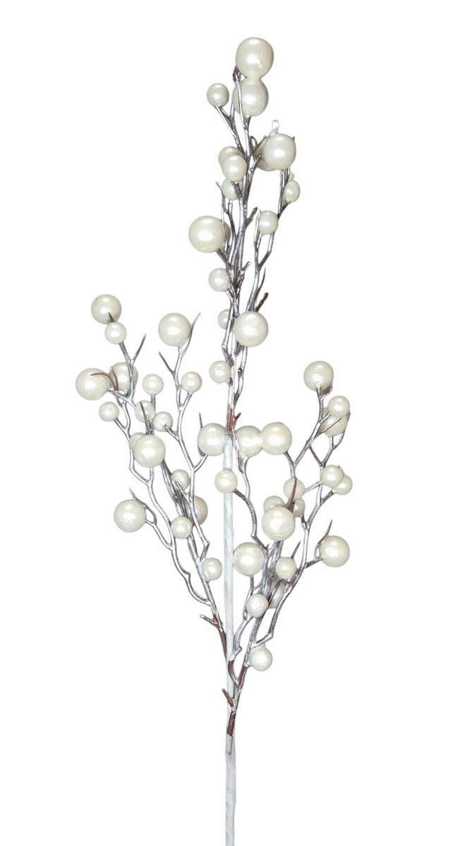 KULKI PERŁOWE GAŁĄZKA 66CM PERL WHITE