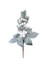 ŚWIERK GŁÓGI LISTKI OŚNIEŻONY PICK 33CM SNOW WHITE