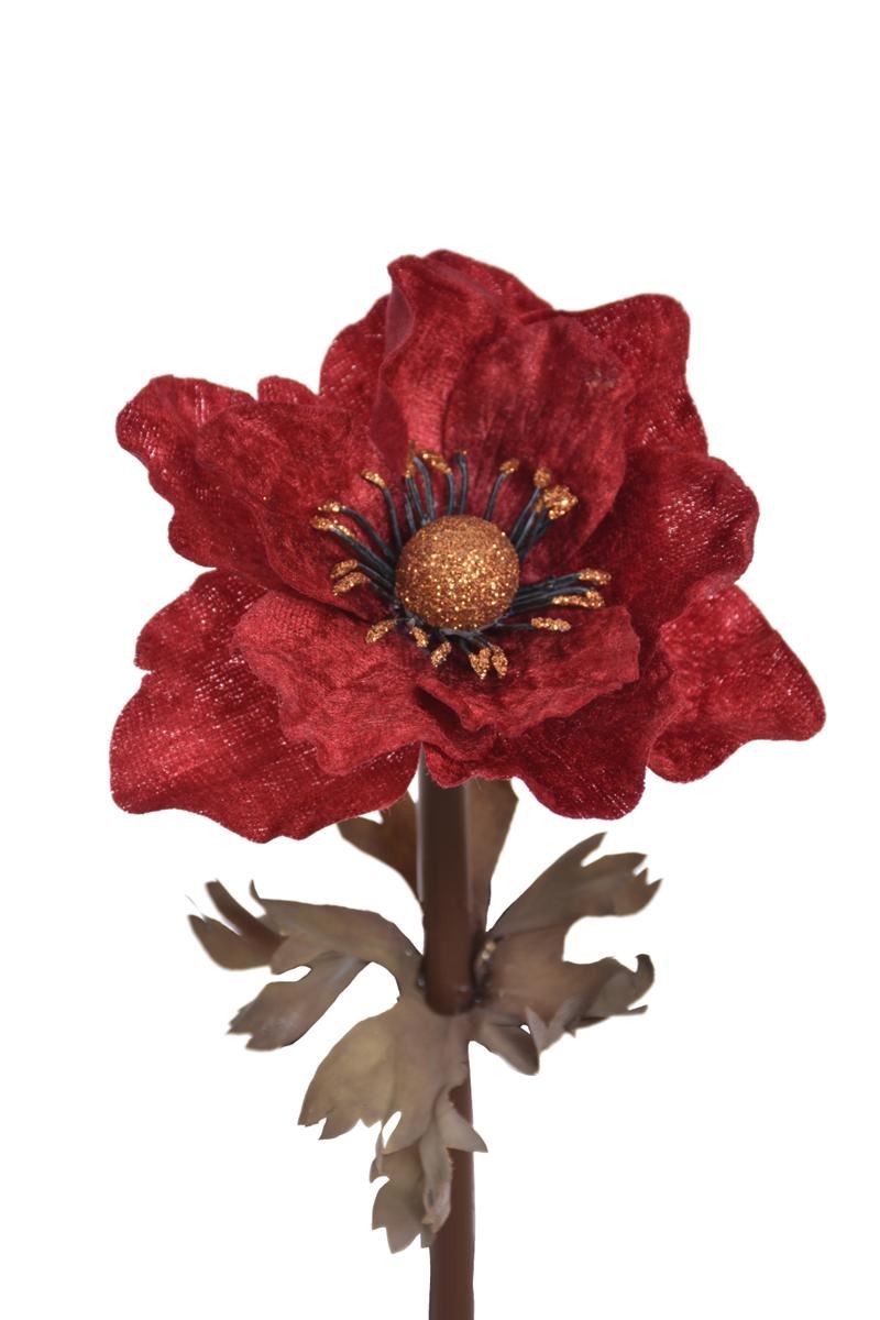 ANEMON VELVET Z BROKATEM XMEI2005 RED