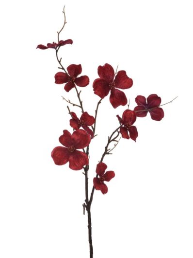 DEREŃ GAŁĄZKA VELVET 80CM XMEI2008 RED