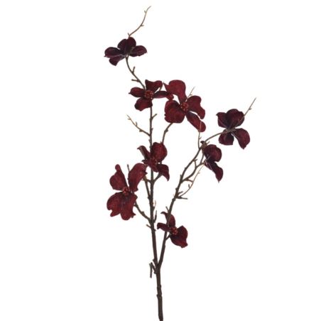 DEREŃ GAŁĄZKA VELVET 80CM XMEI2008 BURGUNDY