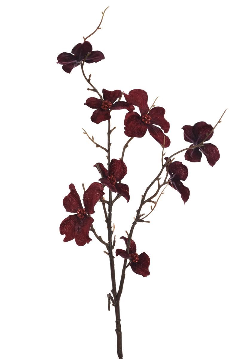 DEREŃ GAŁĄZKA VELVET 80CM XMEI2008 BURGUNDY