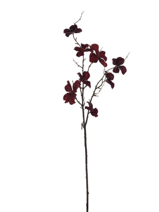 DEREŃ GAŁĄZKA VELVET 80CM XMEI2008 BURGUNDY