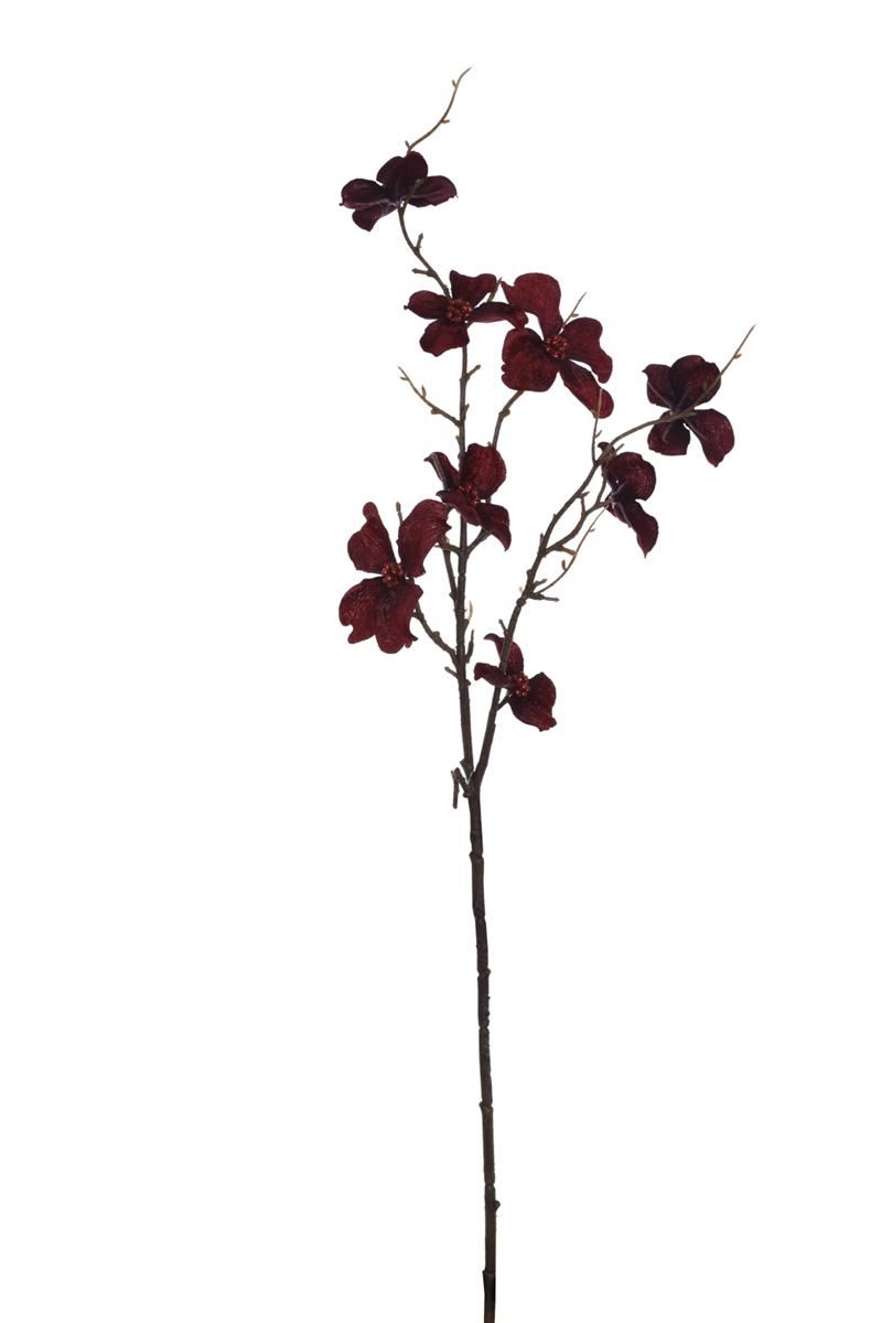 DEREŃ GAŁĄZKA VELVET 80CM XMEI2008 BURGUNDY