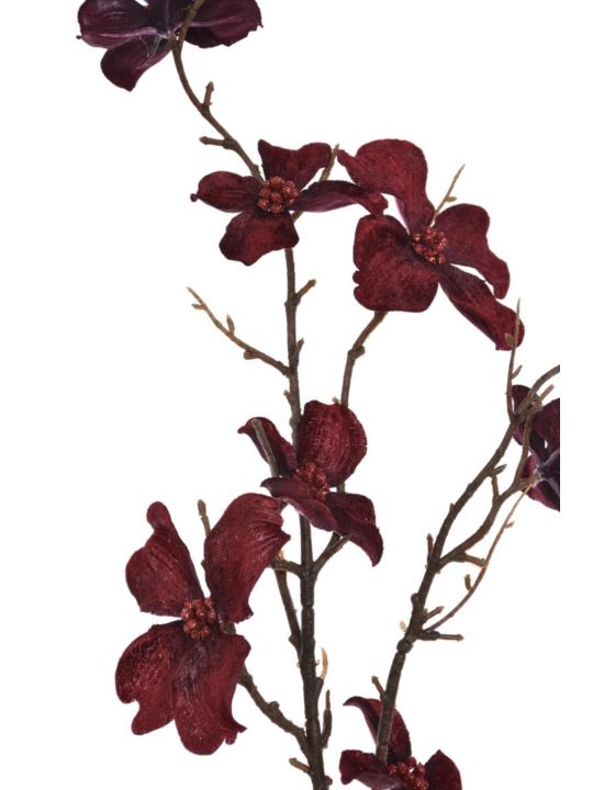 DEREŃ GAŁĄZKA VELVET 80CM XMEI2008 BURGUNDY