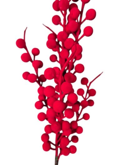gałązka z kulkami flok 62cm