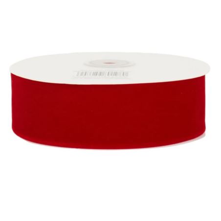 WSTĄŻKA WELWETOWA 38MM X 10M RED