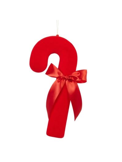 LASKA FLOKOWANA Z KOKARDĄ 30CM RED RED