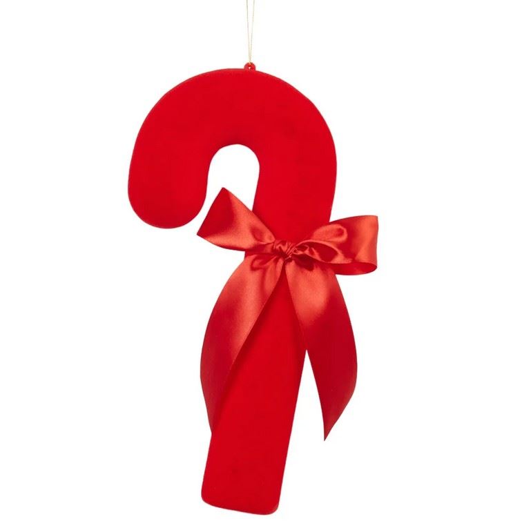 LASKA FLOKOWANA Z KOKARDĄ 30CM RED RED