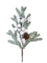 ŚWIERKOWY PIK SZYSZKA KULKI 30CM WHITE POW GREEN