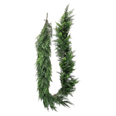 TUJA GIRLANDA GĘSTA 180CM  DK GREEN