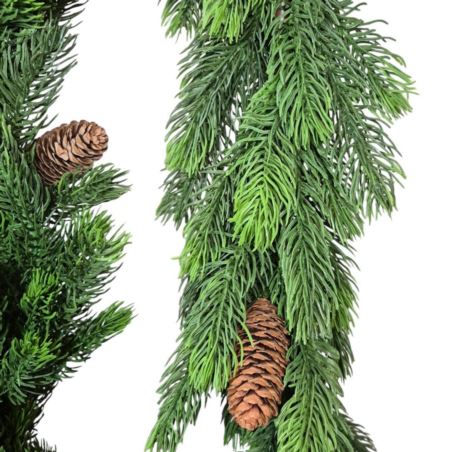 ŚWIERK SZYSZKI GIRLANDA 180CM GREEN