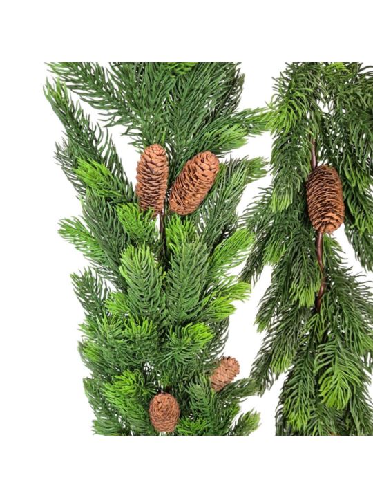 ŚWIERK SZYSZKI GIRLANDA 180CM GREEN