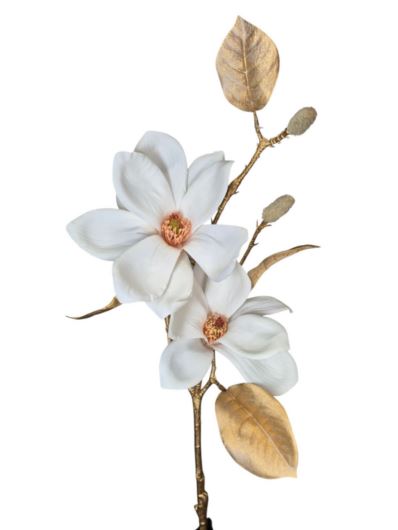 MAGNOLIA x2 ZŁOTA ŁODYGA 48CM CV42394 LT CREAM