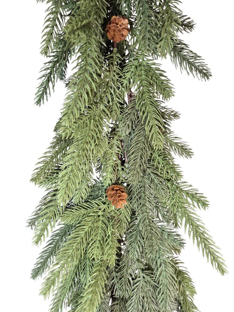 GIRLANDA ŚWIĄTECZNA ŚWIERK DROBNY 180CM GREEN