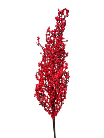 GAŁĄZKA CZERWONE DROBNE KULECZKI 60CM RED